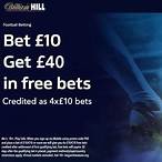free bet william hill code